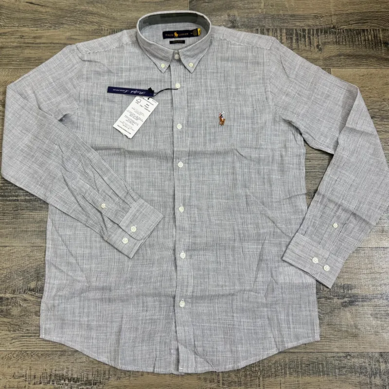 Ralph Lauren Men’s Ramie Cotton Stripe Long Sleeve Shirt Wholesale Bangladesh