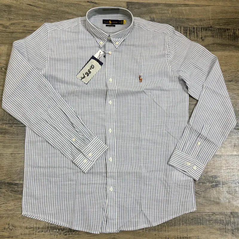Ralph Lauren Men’s Ramie Cotton Stripe Long Sleeve Shirt Wholesale Bangladesh