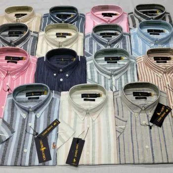 Ralph Lauren Men’s Ramie Cotton Stripe Short Sleeve Shirt Wholesale Bangladesh