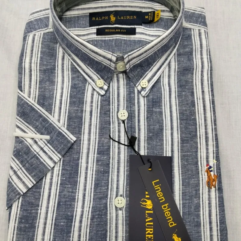 Ralph Lauren Men’s Ramie Cotton Stripe Short Sleeve Shirt Wholesale Bangladesh