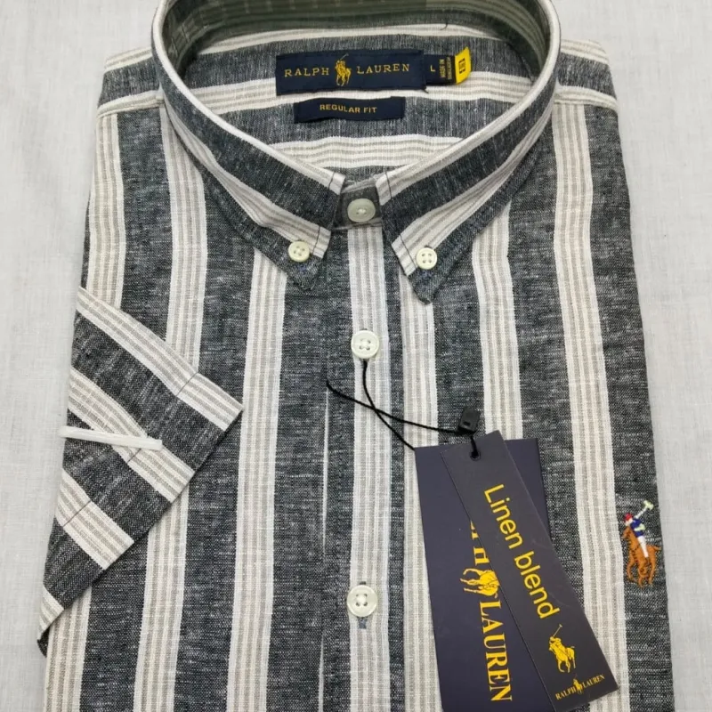 Ralph Lauren Men’s Ramie Cotton Stripe Short Sleeve Shirt Wholesale Bangladesh