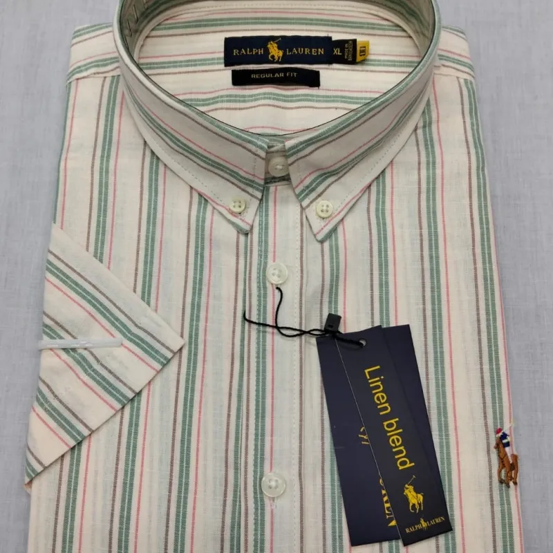 Ralph Lauren Men’s Ramie Cotton Stripe Short Sleeve Shirt Wholesale Bangladesh
