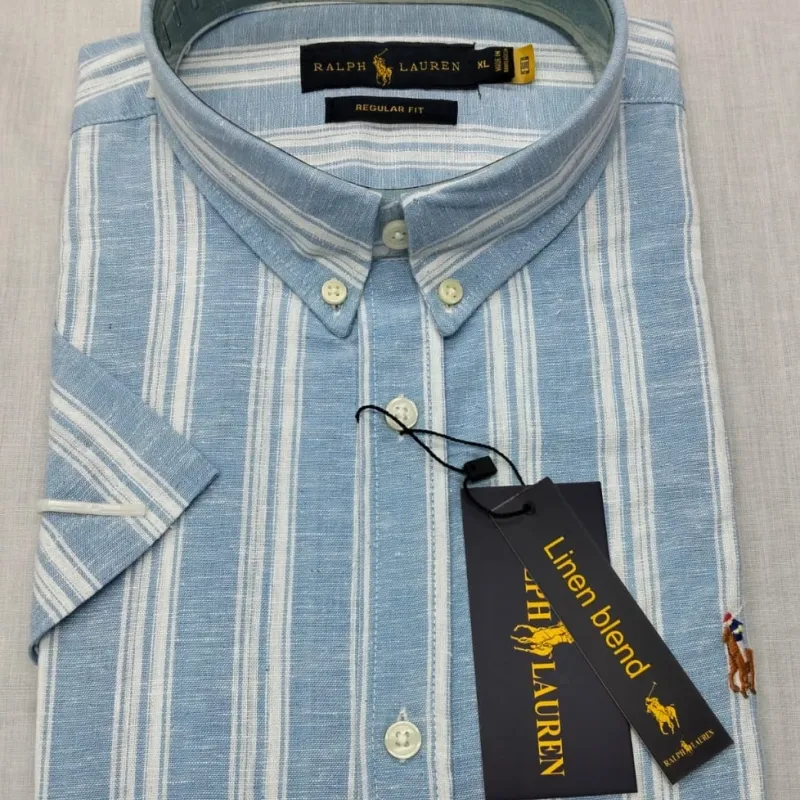 Ralph Lauren Men’s Ramie Cotton Stripe Short Sleeve Shirt Wholesale Bangladesh