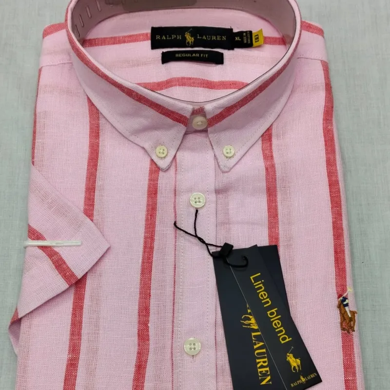 Ralph Lauren Men’s Ramie Cotton Stripe Short Sleeve Shirt Wholesale Bangladesh