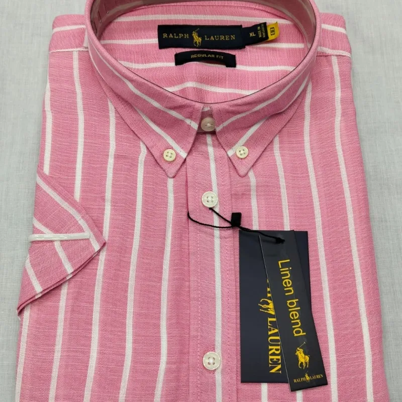 Ralph Lauren Men’s Ramie Cotton Stripe Short Sleeve Shirt Wholesale Bangladesh