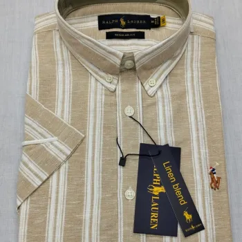 Ralph Lauren Men’s Ramie Cotton Stripe Short Sleeve Shirt Wholesale Bangladesh