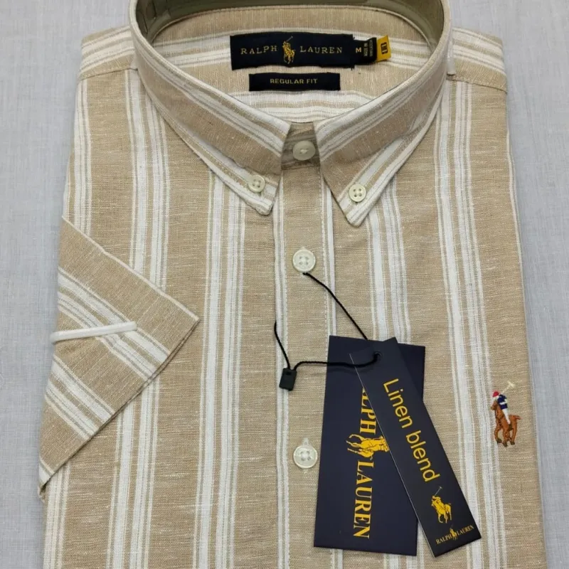 Ralph Lauren Men’s Ramie Cotton Stripe Short Sleeve Shirt Wholesale Bangladesh