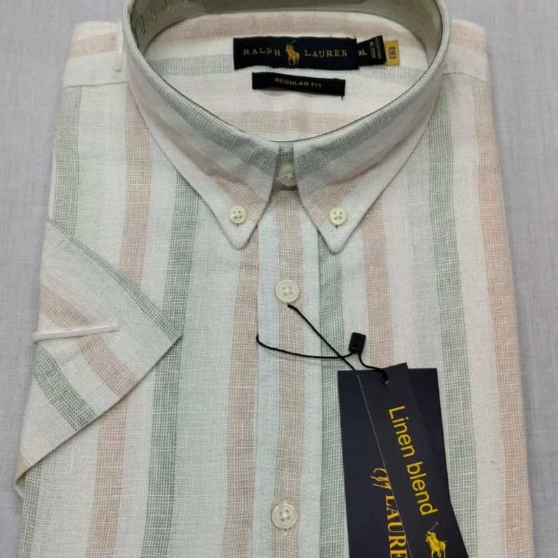 Ralph Lauren Men’s Ramie Cotton Stripe Short Sleeve Shirt Wholesale Bangladesh