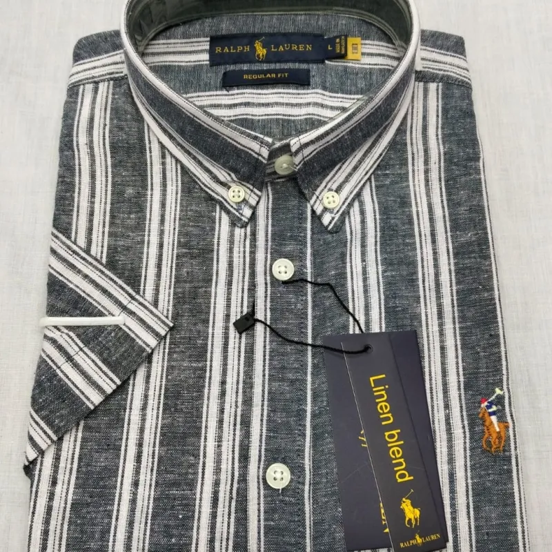 Ralph Lauren Men’s Ramie Cotton Stripe Short Sleeve Shirt Wholesale Bangladesh