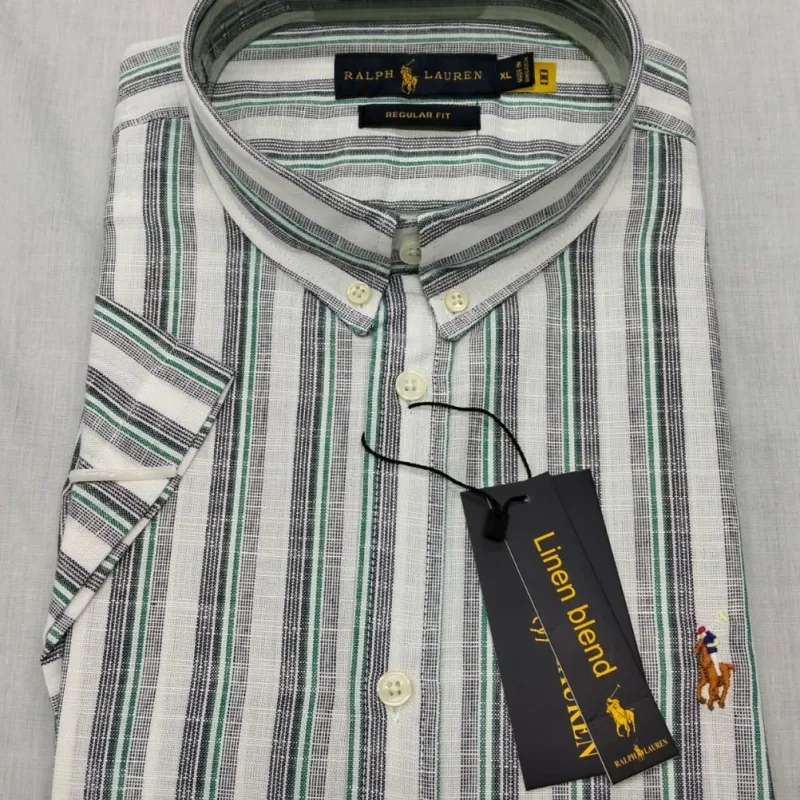Ralph Lauren Men’s Ramie Cotton Stripe Short Sleeve Shirt Wholesale Bangladesh