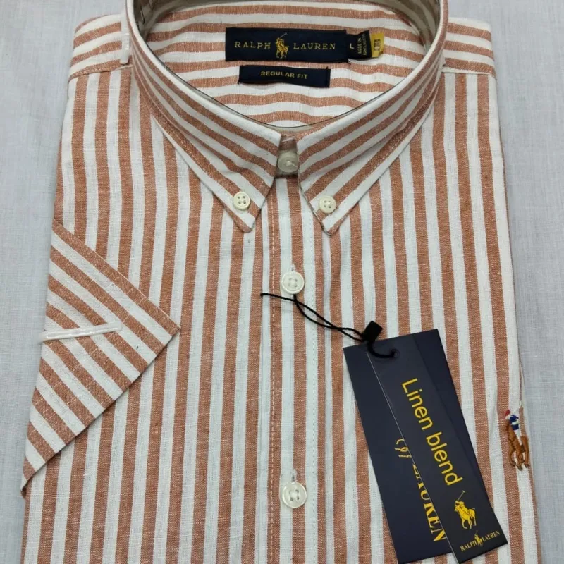 Ralph Lauren Men’s Ramie Cotton Stripe Short Sleeve Shirt Wholesale Bangladesh