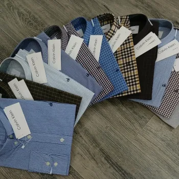 Calvin Klein Men’s Premium Stylish Cotton Check Long Sleeve Shirt Wholesale Bangladesh