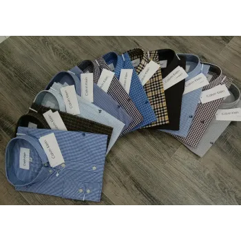 Calvin Klein Men’s Premium Stylish Cotton Check Long Sleeve Shirt Wholesale Bangladesh