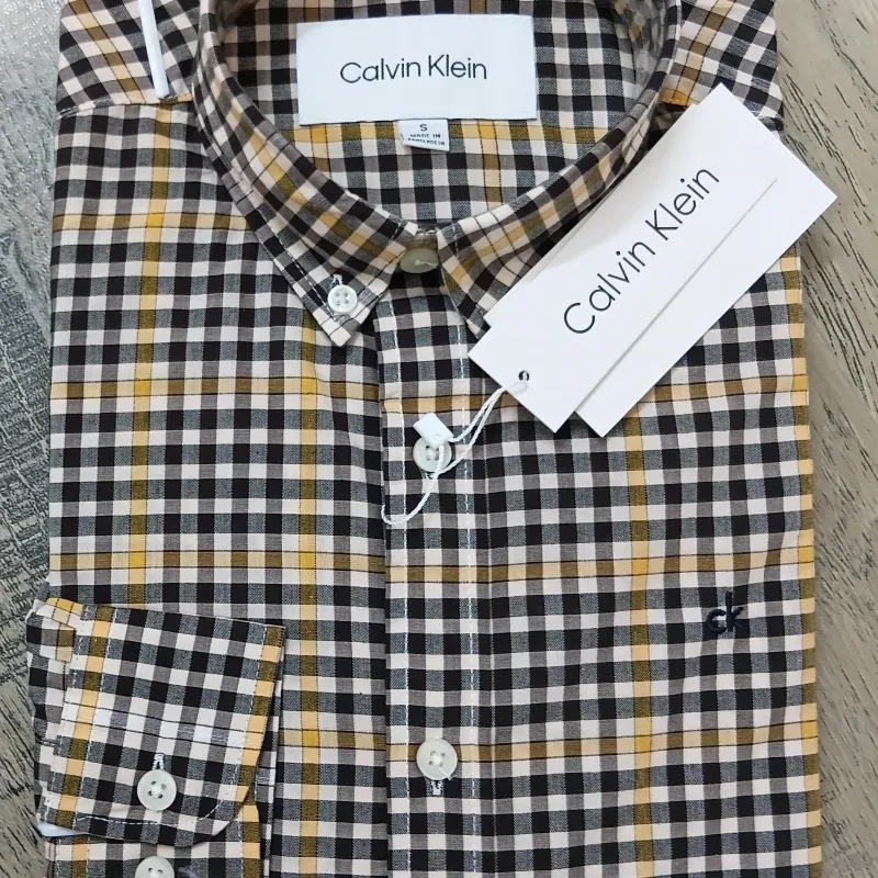 Calvin Klein Men’s Premium Stylish Cotton Check Long Sleeve Shirt Wholesale Bangladesh