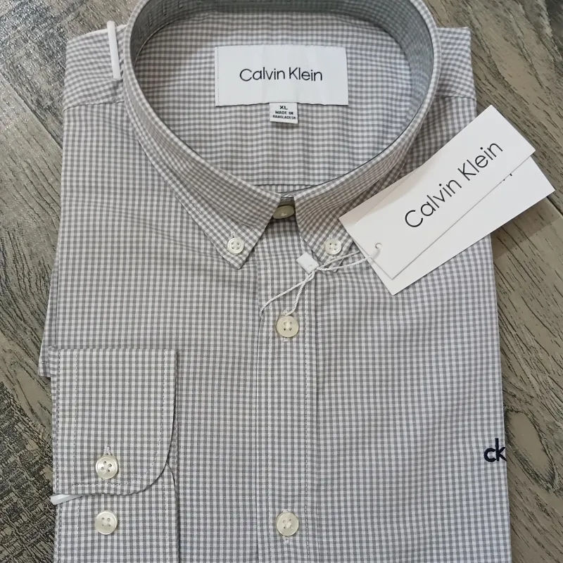 Calvin Klein Men’s Premium Stylish Cotton Check Long Sleeve Shirt Wholesale Bangladesh
