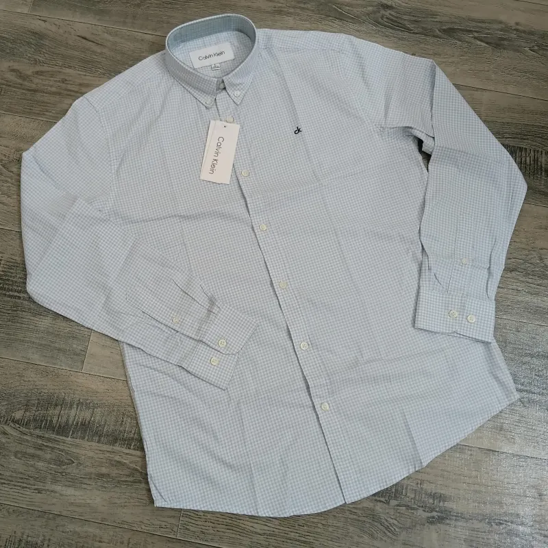 Calvin Klein Men’s Premium Stylish Cotton Check Long Sleeve Shirt Wholesale Bangladesh