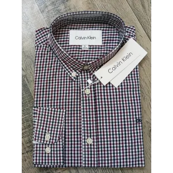 Calvin Klein Men’s Premium Stylish Cotton Check Long Sleeve Shirt Wholesale Bangladesh