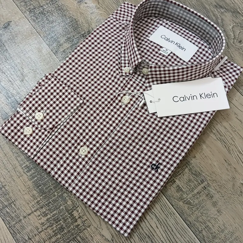 Calvin Klein Men’s Premium Stylish Cotton Check Long Sleeve Shirt Wholesale Bangladesh