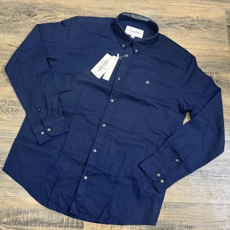 Calvin Klein Men’s Premium Stylish Solid Remi Cotton Long Sleeve Shirt Wholesale Bangladesh