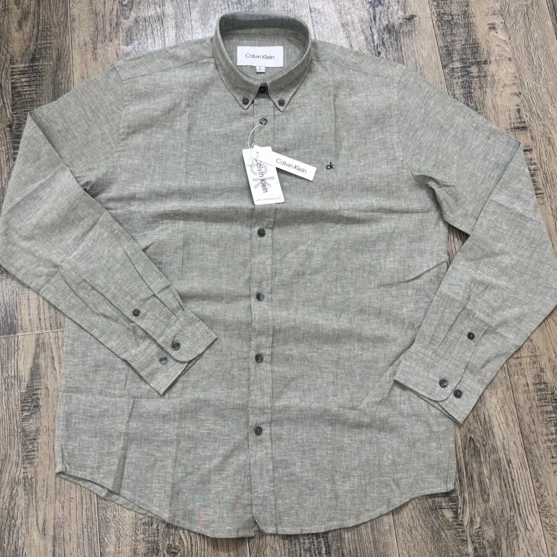 Calvin Klein Men’s Premium Stylish Solid Remi Cotton Long Sleeve Shirt Wholesale Bangladesh