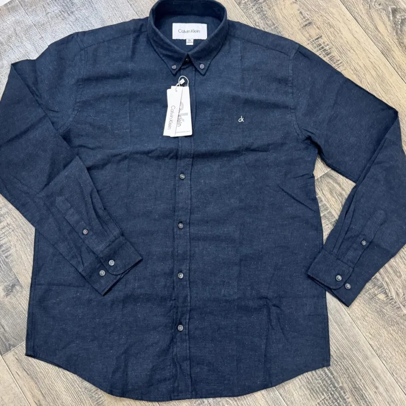 Calvin Klein Men’s Premium Stylish Solid Remi Cotton Long Sleeve Shirt Wholesale Bangladesh