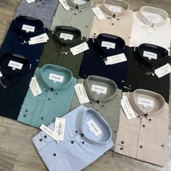 Calvin Klein Men’s Premium Stylish Solid Remi Cotton Long Sleeve Shirt Wholesale Bangladesh