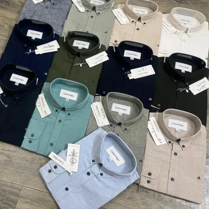 Calvin Klein Men’s Premium Stylish Solid Remi Cotton Long Sleeve Shirt Wholesale Bangladesh