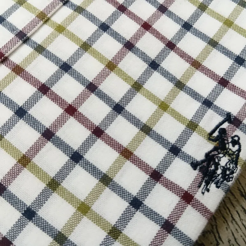 US Polo Men’s Premium Stylish Cotton Check Long Sleeve Shirt Wholesale Bangladesh