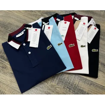 Lacoste Men's Premium Stylish Jacquard Collar Polo Shirt Wholesale – Everywear Bangladesh Ltd