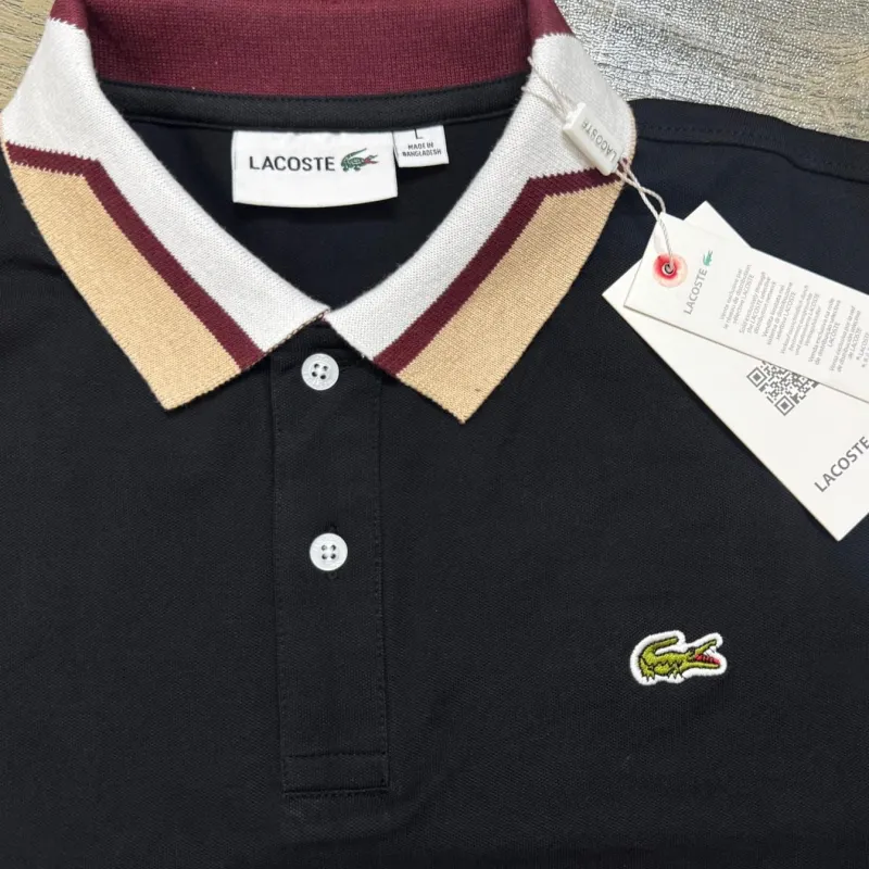 Lacoste Men's Premium Stylish Jacquard Collar Polo Shirt Wholesale – Everywear Bangladesh Ltd