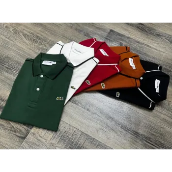 Lacoste Men's Premium Stylish Cotton Tipped Collar Polo Shirt Wholesale – Everywear Bangladesh Ltd