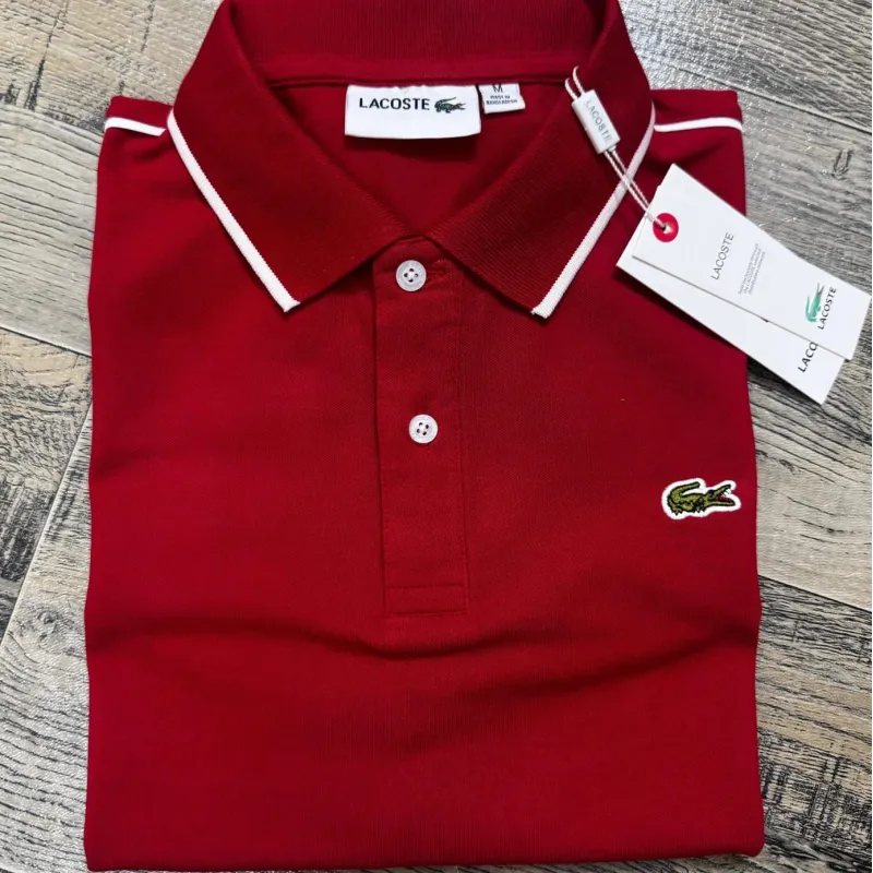 Lacoste Men's Premium Stylish Cotton Tipped Collar Polo Shirt Wholesale – Everywear Bangladesh Ltd