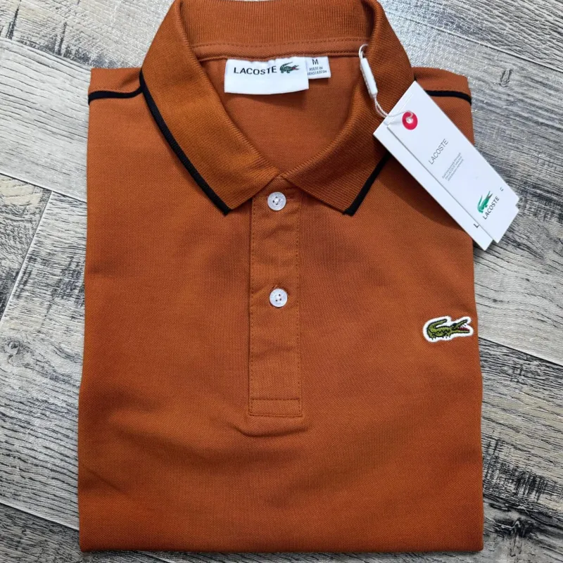 Lacoste Men's Premium Stylish Cotton Tipped Collar Polo Shirt Wholesale – Everywear Bangladesh Ltd