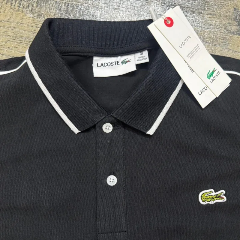 Lacoste Men's Premium Stylish Cotton Tipped Collar Polo Shirt Wholesale – Everywear Bangladesh Ltd