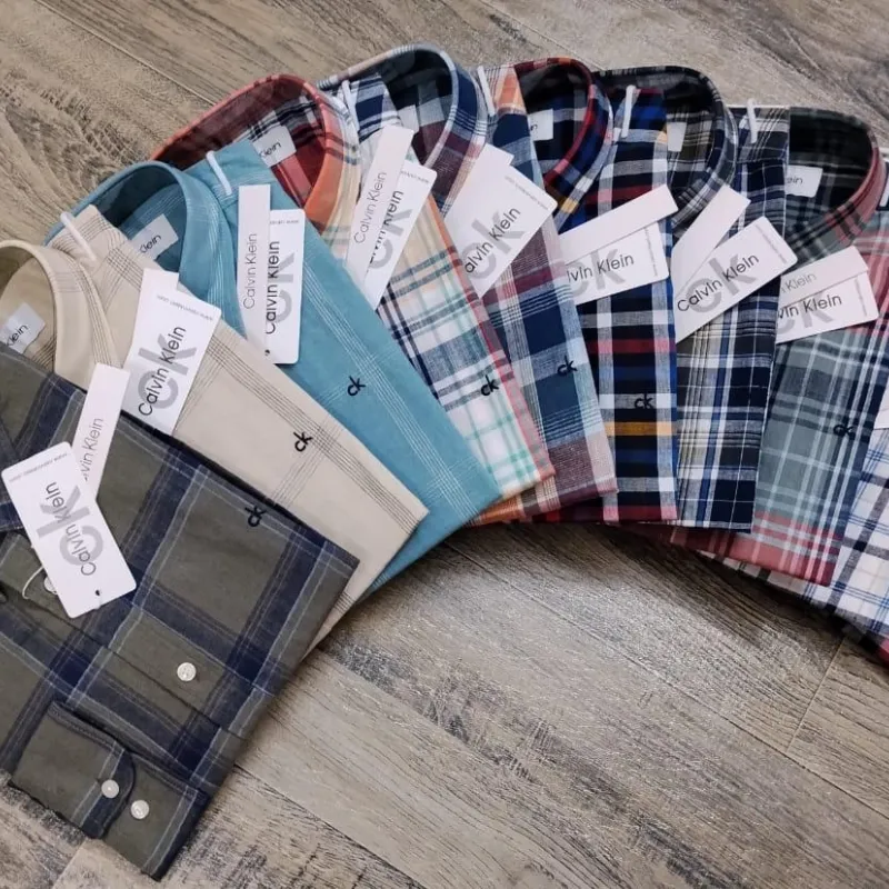 Calvin Klein Men's Premium Stylish Remi Cotton Check Shirt Wholesale – Everywear Bangladesh Ltd Calvin Klein Men's Premium Stylish Remi Cotton Check Shirt Wholesale – Everywear Bangladesh Ltd