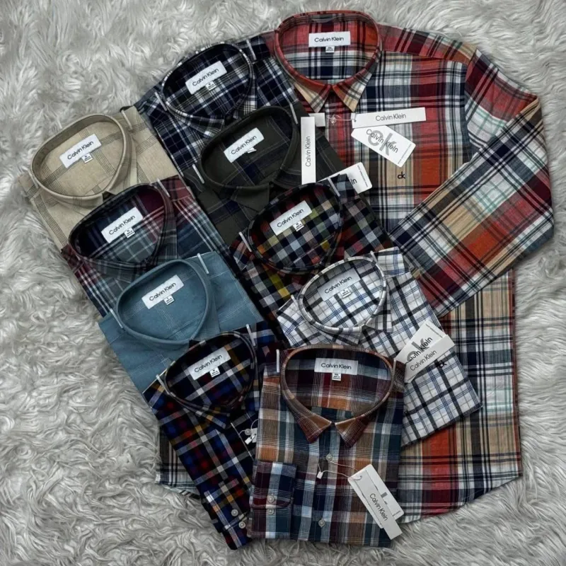 Calvin Klein Men's Premium Stylish Remi Cotton Check Shirt Wholesale – Everywear Bangladesh Ltd Calvin Klein Men's Premium Stylish Remi Cotton Check Shirt Wholesale – Everywear Bangladesh Ltd