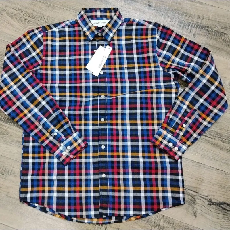 Calvin Klein Men's Premium Stylish Remi Cotton Check Shirt Wholesale – Everywear Bangladesh Ltd Calvin Klein Men's Premium Stylish Remi Cotton Check Shirt Wholesale – Everywear Bangladesh Ltd