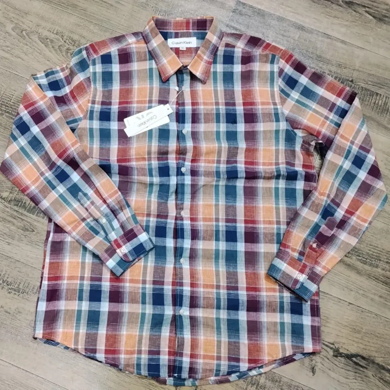 Calvin Klein Men's Premium Stylish Remi Cotton Check Shirt Wholesale – Everywear Bangladesh Ltd Calvin Klein Men's Premium Stylish Remi Cotton Check Shirt Wholesale – Everywear Bangladesh Ltd