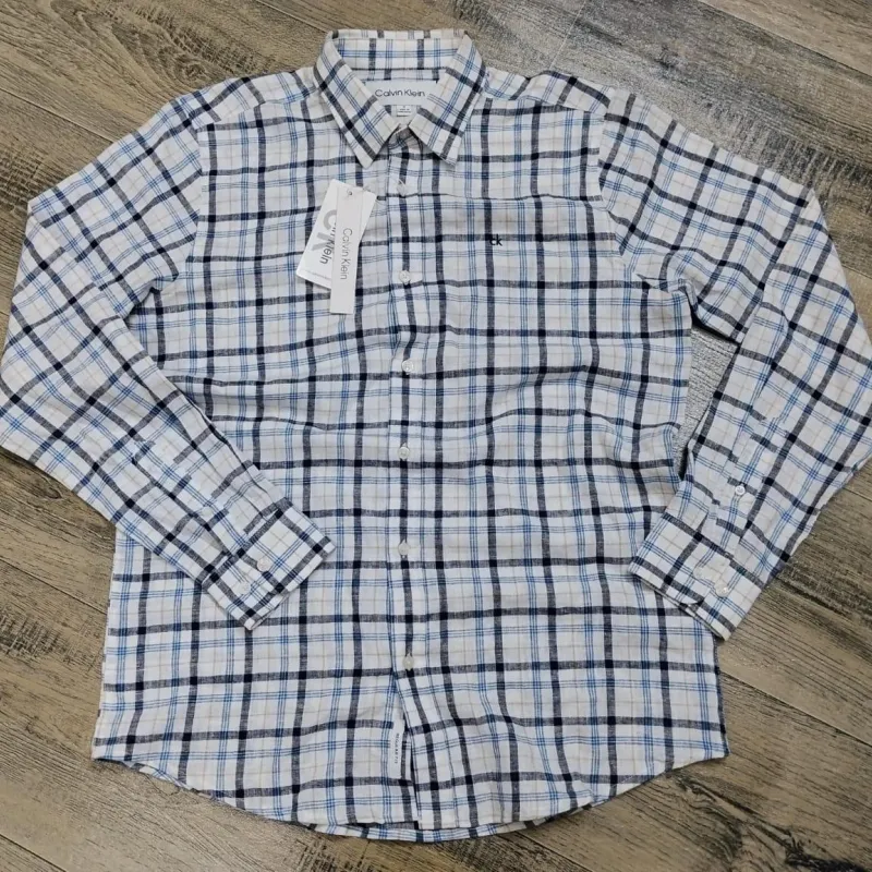 Calvin Klein Men's Premium Stylish Remi Cotton Check Shirt Wholesale – Everywear Bangladesh Ltd Calvin Klein Men's Premium Stylish Remi Cotton Check Shirt Wholesale – Everywear Bangladesh Ltd