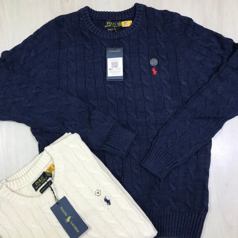 Men's Premium 5-Gauge Cotton Crewneck Sweater (Surplus Stock) — Wholesale Bangladesh