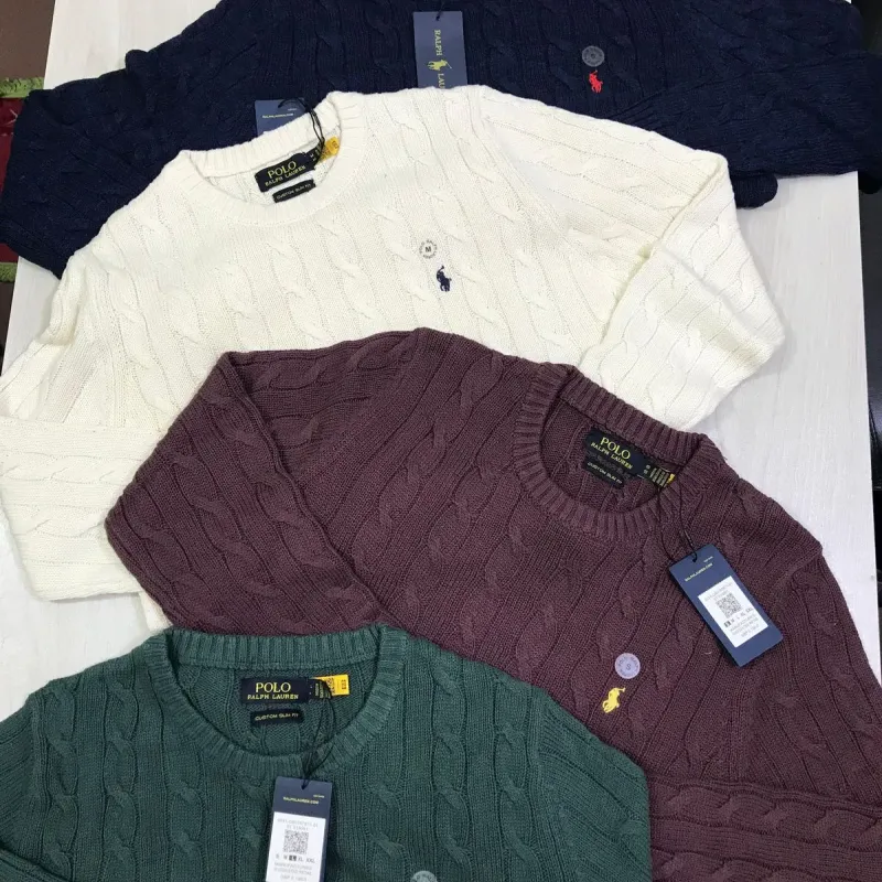Men's Premium 5-Gauge Cotton Crewneck Sweater (Surplus Stock) — Wholesale Bangladesh