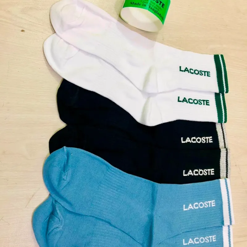 Lacoste Unisex Crew Socks 3 Pairs Pack Wholesale Bangladesh