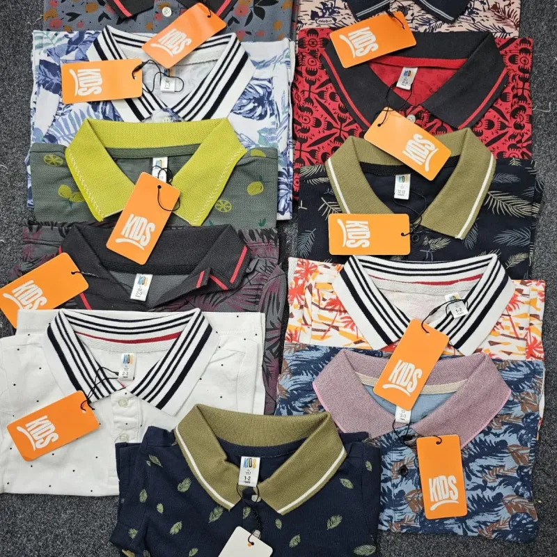 KIDS Brand Mixed Sizes Short Sleeve Polo T‑Shirt Wholesale – Everywear Bangladesh Ltd