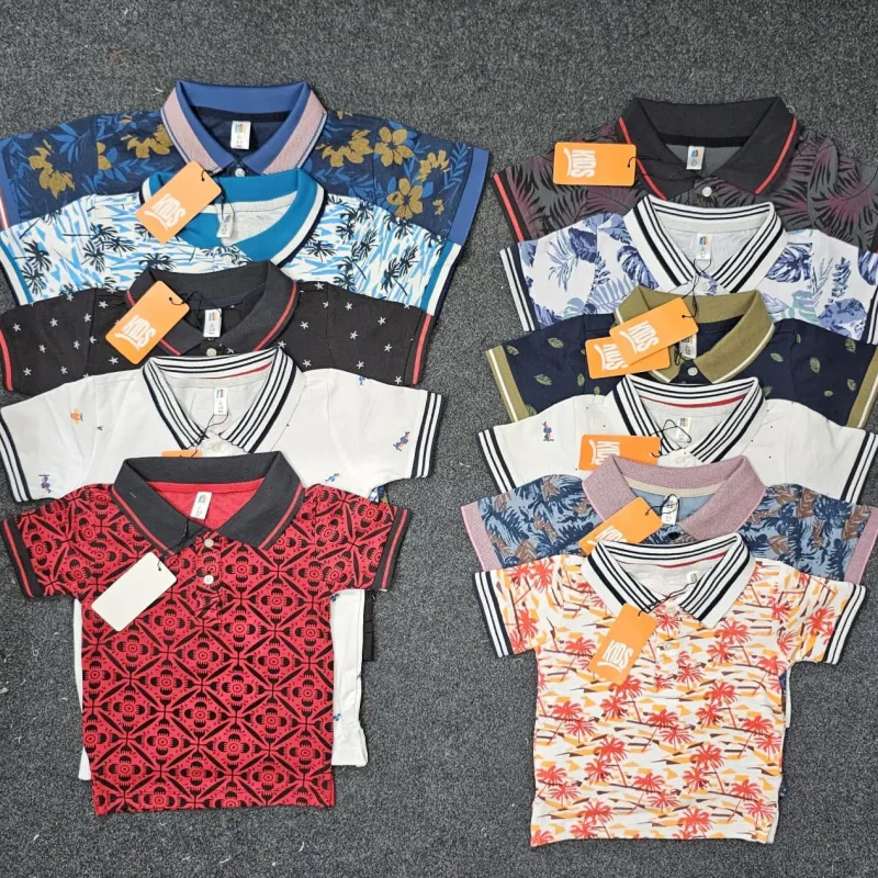 KIDS Brand Mixed Sizes Short Sleeve Polo T‑Shirt Wholesale – Everywear Bangladesh Ltd