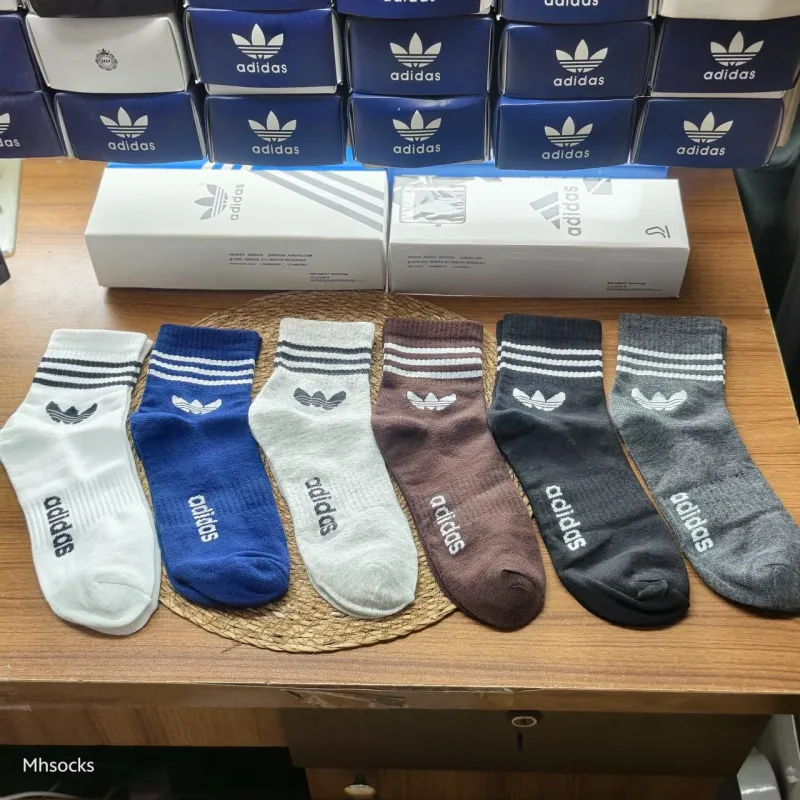 Adidas 6 Pair Mid Crew Socks Wholesale Bangladesh
