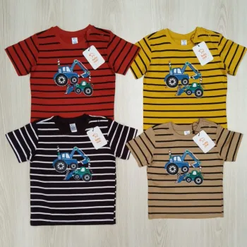 Baby Club Baby Boys Premium Step Print T-Shirt Short Sleeve Wholesale Bangladesh