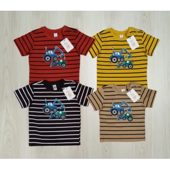 Baby Club Baby Boys Premium Step Print T-Shirt Short Sleeve Wholesale Bangladesh