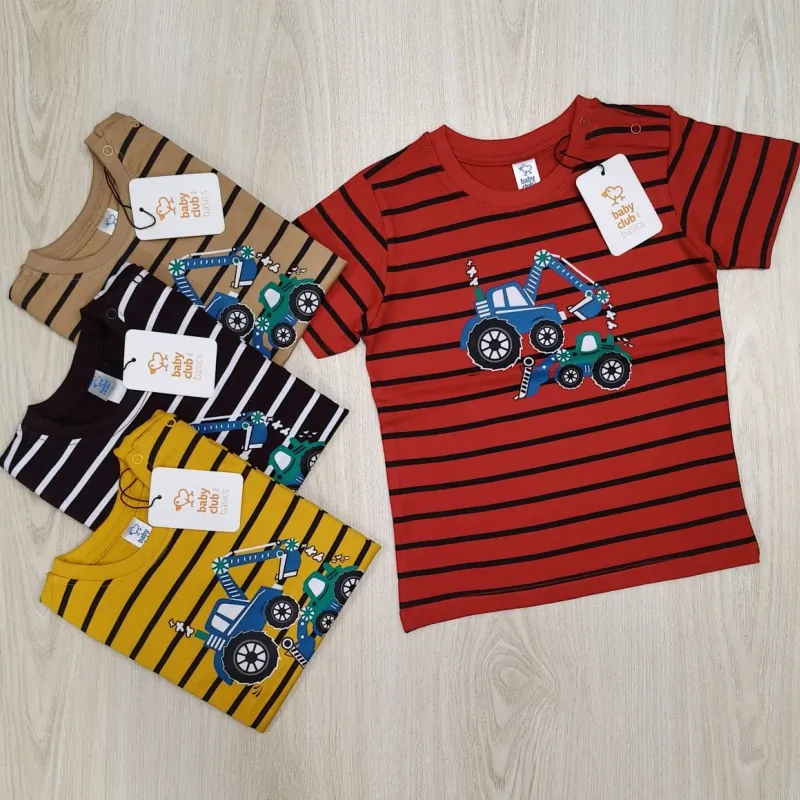 Baby Club Baby Boys Premium Step Print T-Shirt Short Sleeve Wholesale Bangladesh