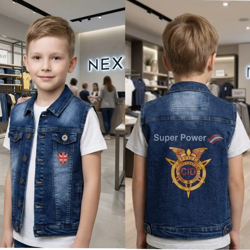 Boys & Girls Stylish Sleeveless Denim Jacket Wholesale Bangladesh Boys & Girls Stylish Sleeveless Denim Jacket Wholesale Bangladesh