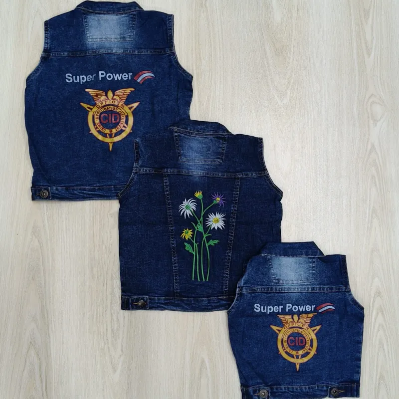 Boys & Girls Stylish Sleeveless Denim Jacket Wholesale Bangladesh Boys & Girls Stylish Sleeveless Denim Jacket Wholesale Bangladesh